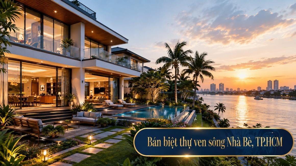 Bán biệt thự ven sông Nhà Bè, không gian sống riêng tư