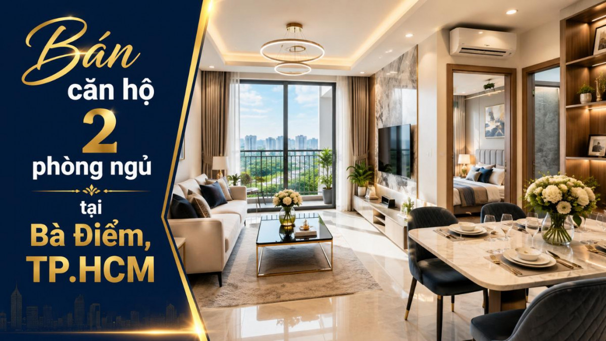 Bán căn hộ 2 phòng ngủ tại Bà Điểm, phù hợp gia đình trẻ