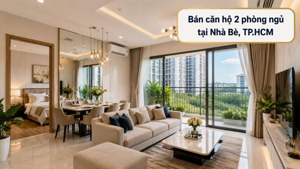 Bán căn hộ 2 phòng ngủ tại Nhà Bè, phù hợp gia đình trẻ