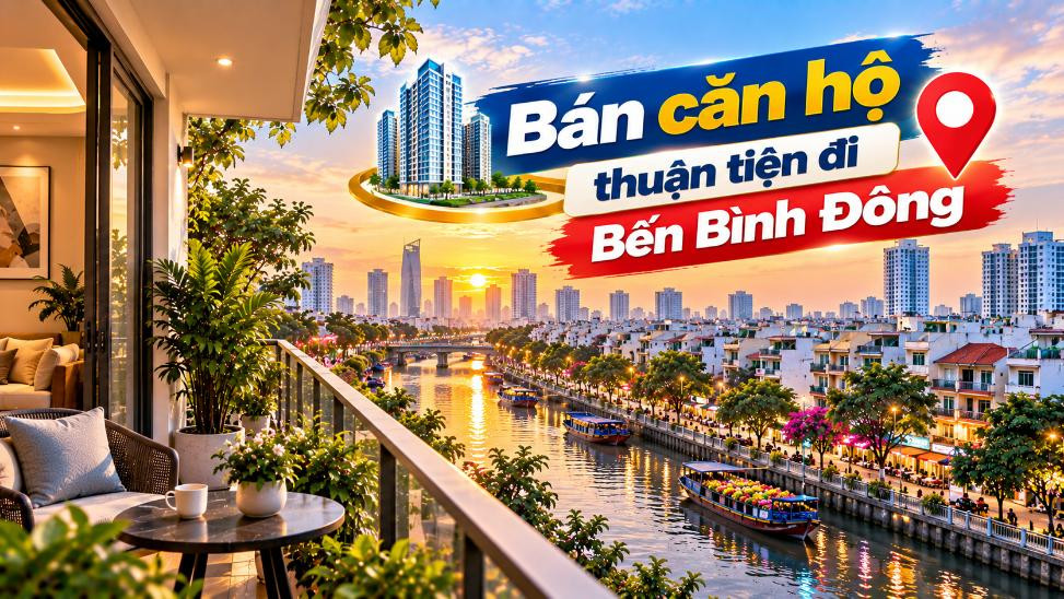 Bán căn hộ Bình Hưng thuận tiện đi Bến Bình Đông