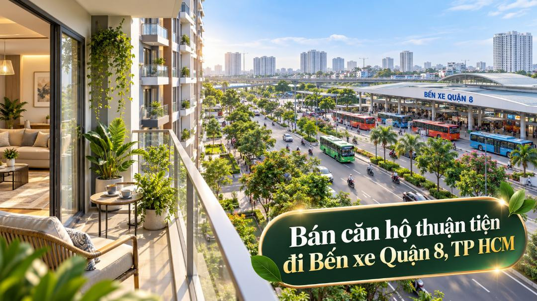 Bán căn hộ Bình Hưng thuận tiện đi Bến xe Quận 8