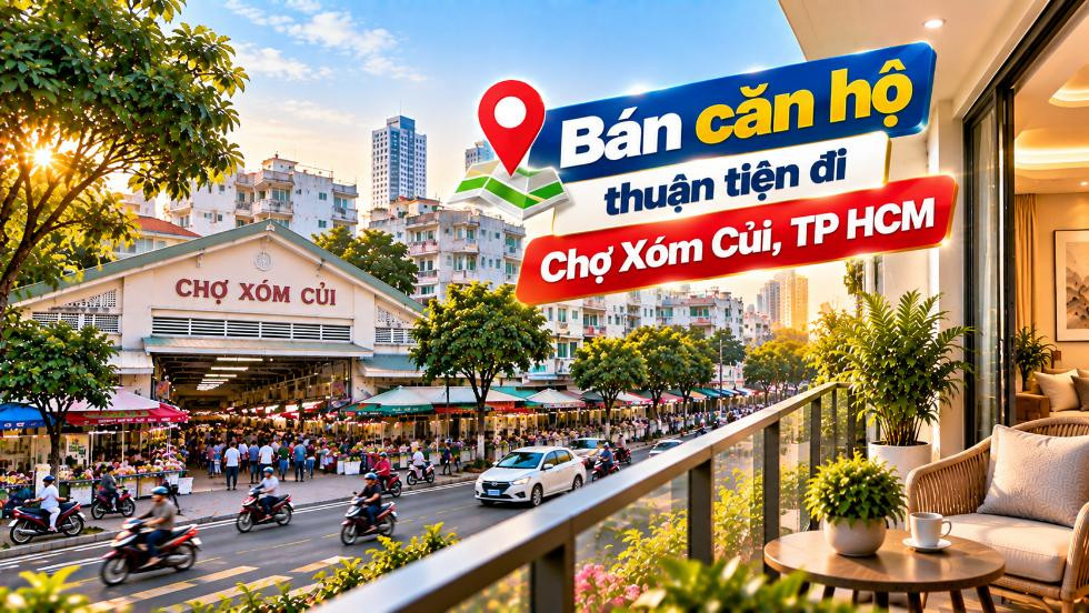 Bán căn hộ Bình Hưng thuận tiện đi Chợ Xóm Củi