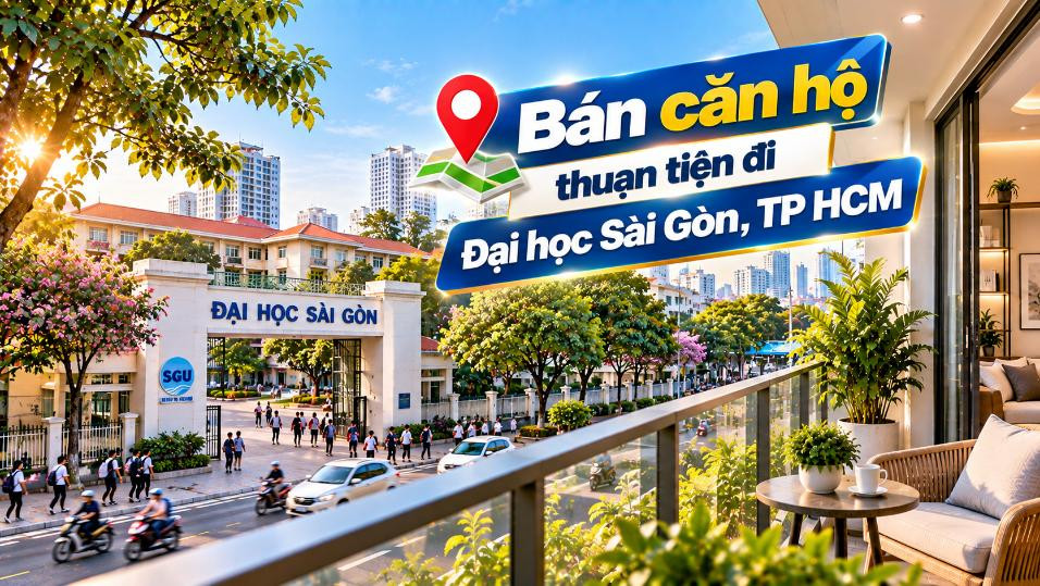 Bán căn hộ Bình Hưng thuận tiện đi Đại học Sài Gòn
