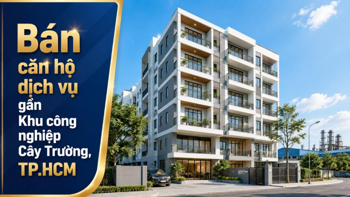 Bán căn hộ dịch vụ gần KCN Cây Trường, phù hợp khai thác