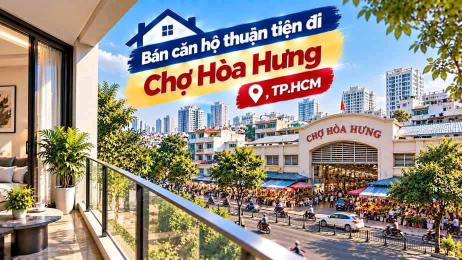 Bán căn hộ Tân Hòa thuận tiện đi Chợ Hòa Hưng