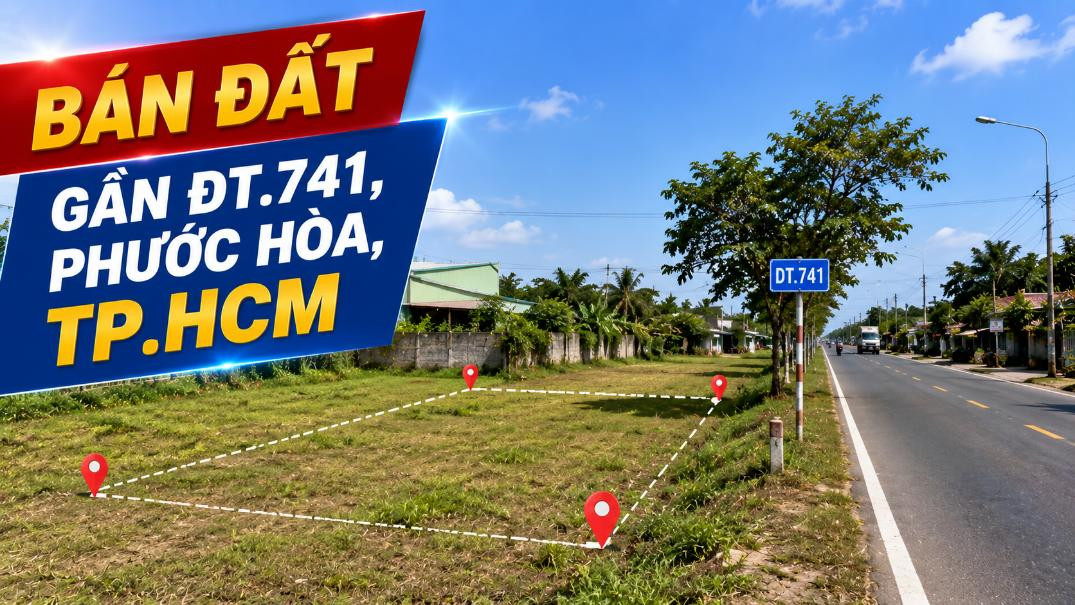 Bán đất gần ĐT.741, Phước Hòa, giao thông thuận tiện