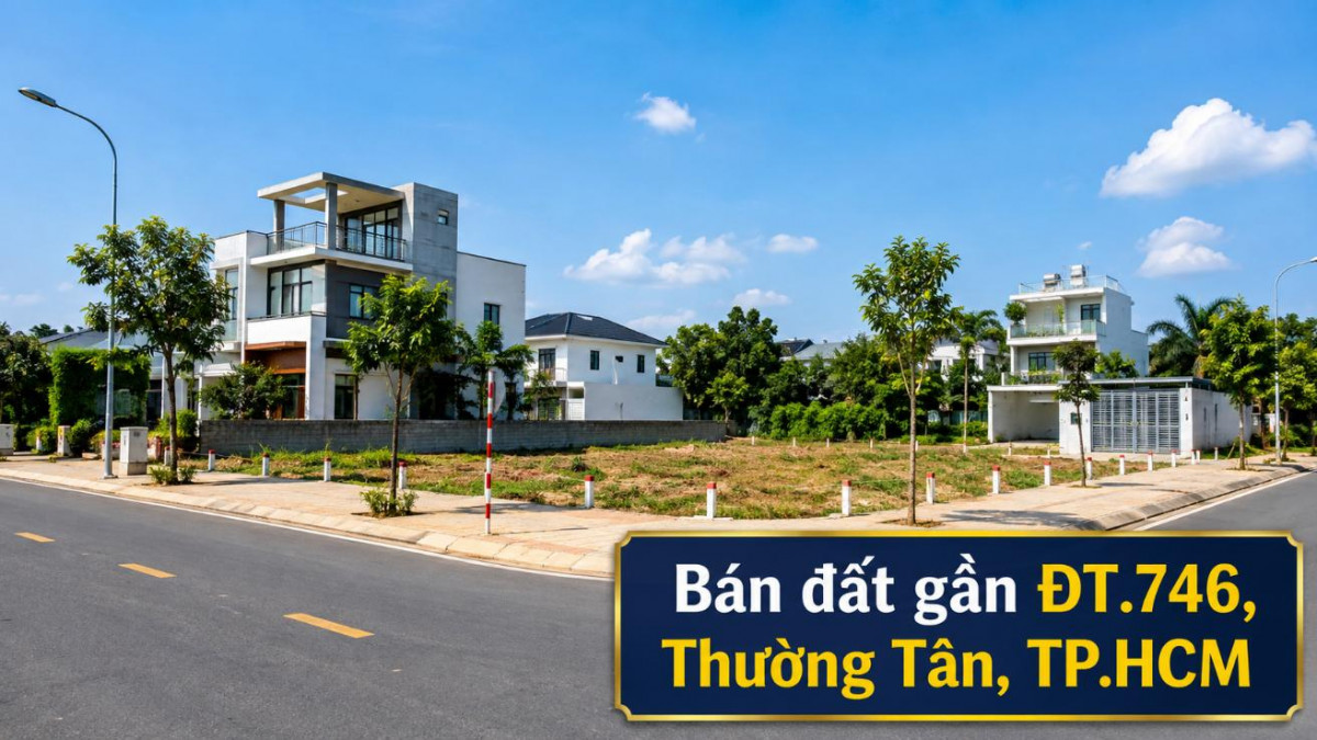 Bán đất gần ĐT.746, Thường Tân, giao thông thuận tiện