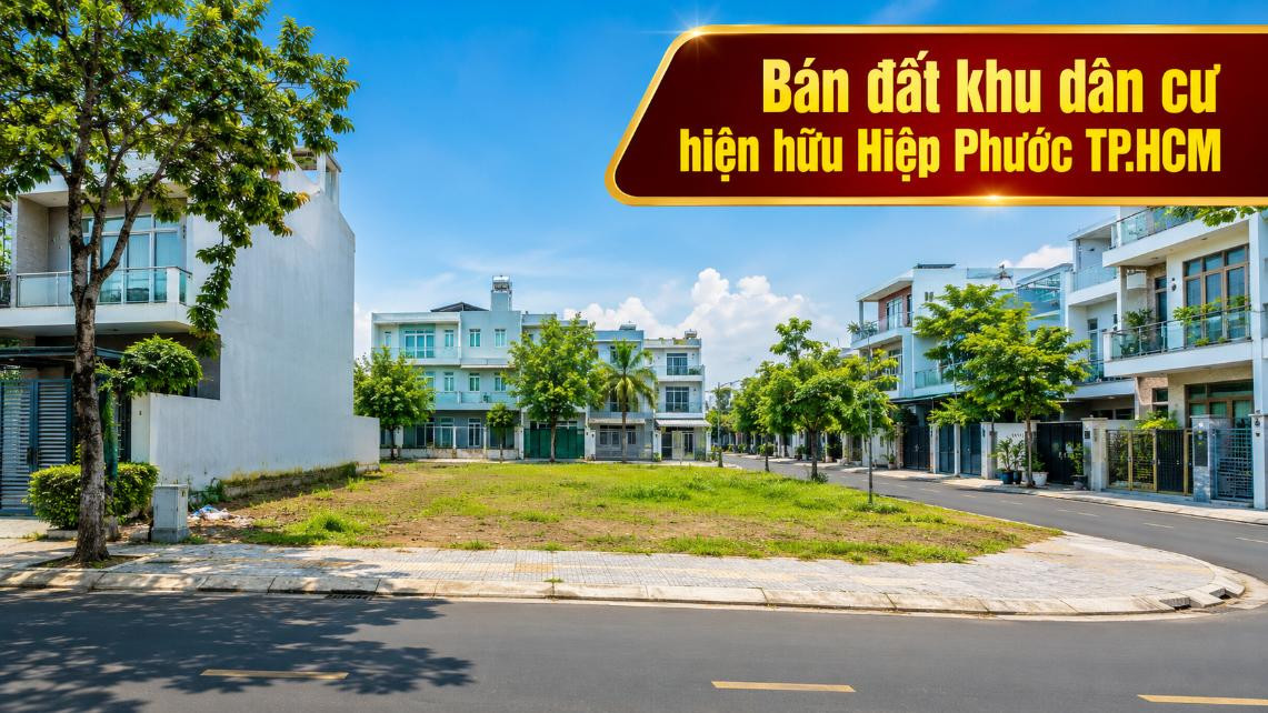 Bán đất khu dân cư hiện hữu Hiệp Phước, thuận tiện xây nhà