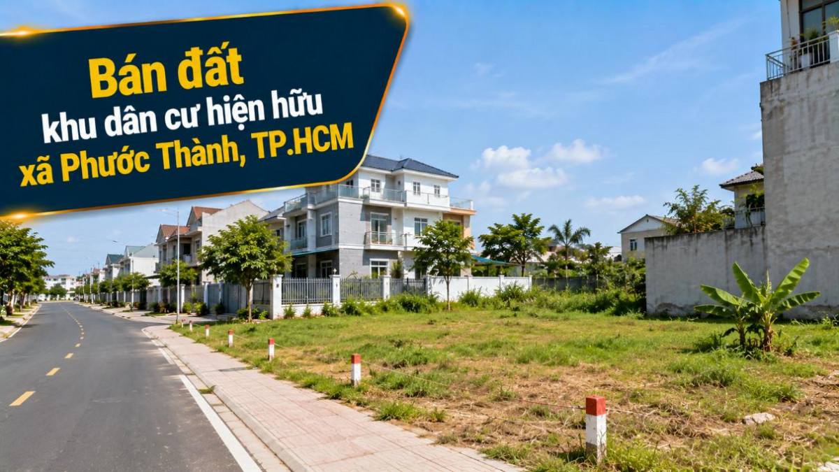 Bán đất khu dân cư hiện hữu Phước Thành, thuận tiện xây nhà