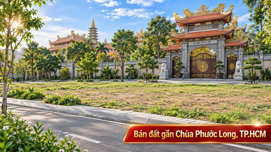 Bán đất Long Phước thuận tiện đi Chùa Phước Long