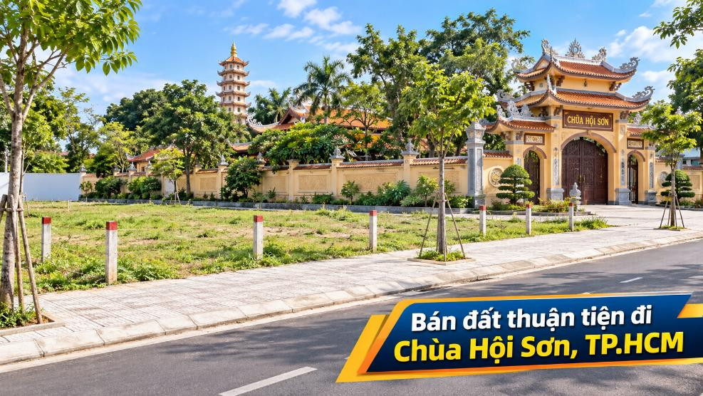 Bán đất Long Trường thuận tiện đi Chùa Hội Sơn