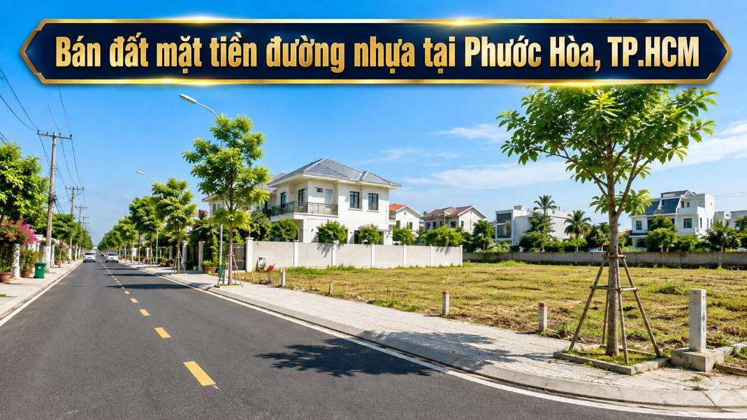 Bán đất mặt tiền đường nhựa Phước Hòa, dễ đi và kinh doanh