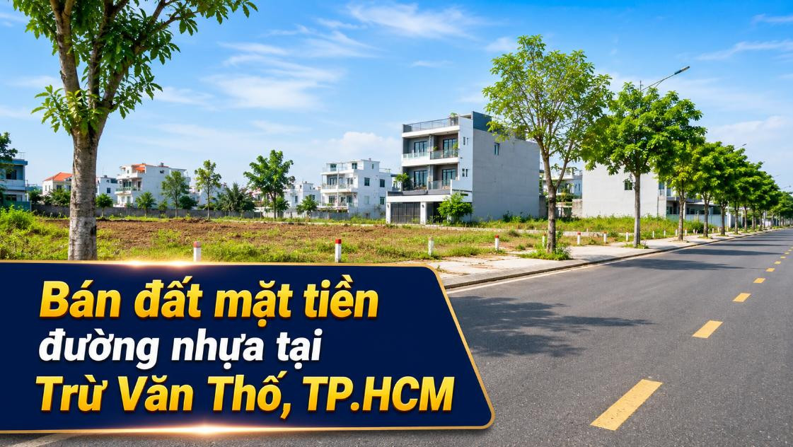 Bán đất mặt tiền đường nhựa Trừ Văn Thố, dễ đi và kinh doanh