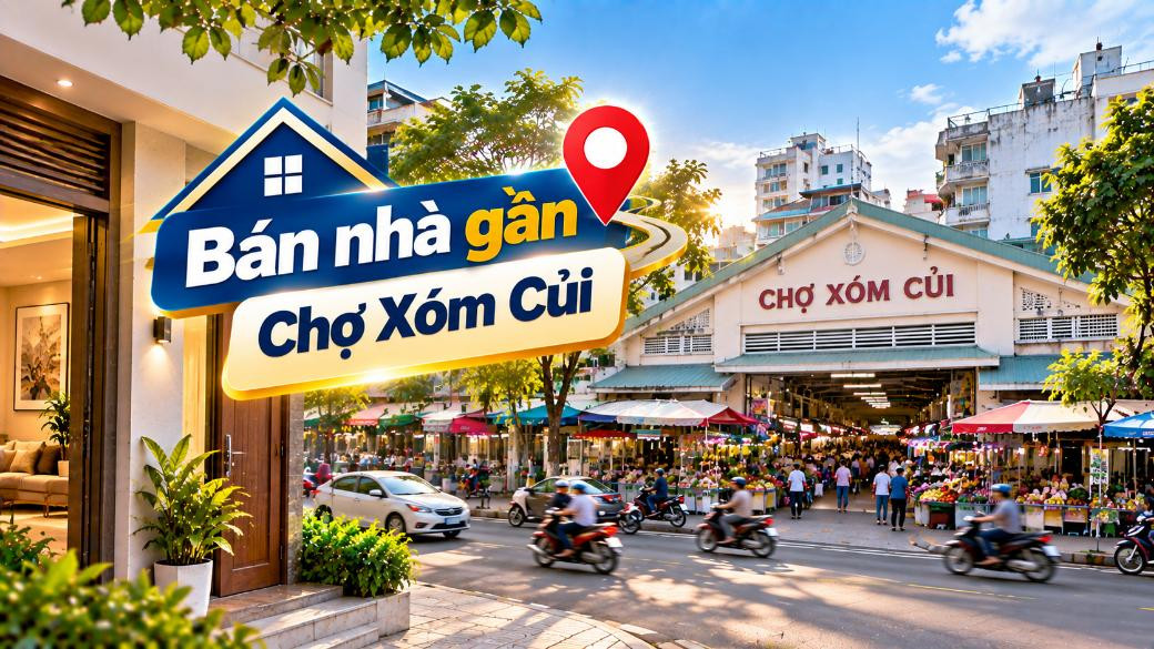 Bán nhà Bình Hưng thuận tiện đi Chợ Xóm Củi