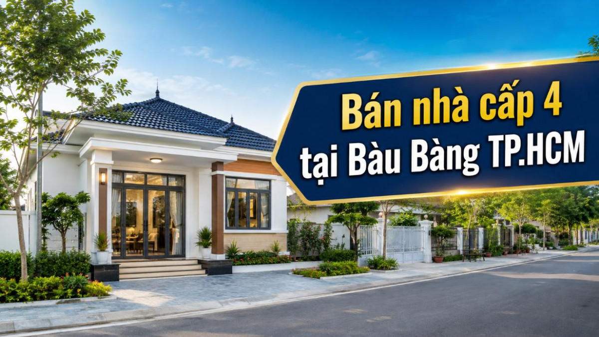 Bán nhà cấp 4 tại Bàu Bàng, dễ ở và dễ cải tạo