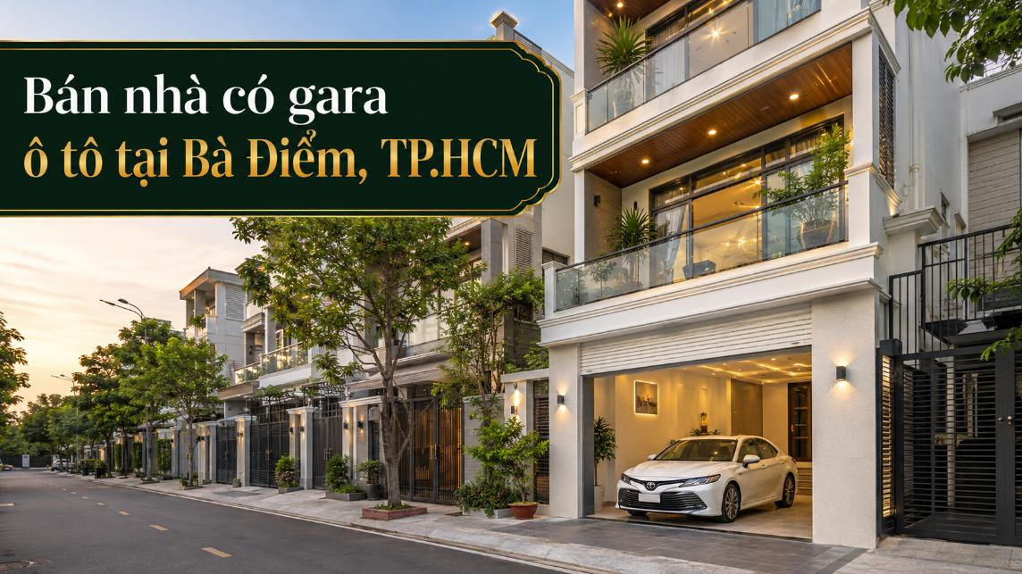 Bán nhà có gara ô tô tại Bà Điểm, tiện nghi cho gia đình