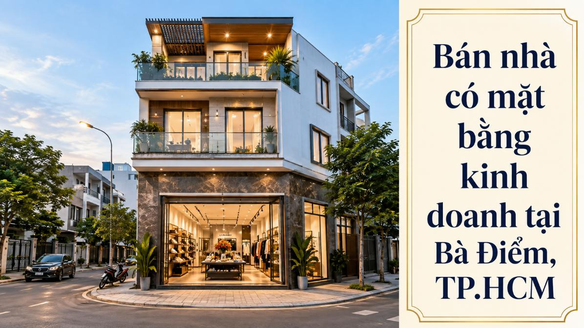 Bán nhà có mặt bằng kinh doanh tại Bà Điểm