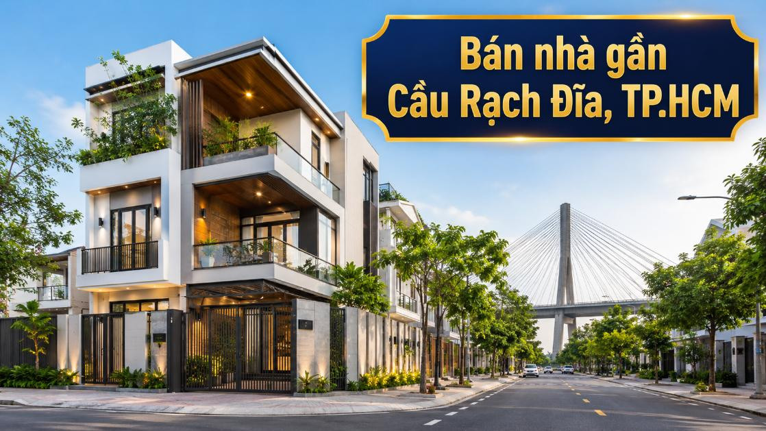 Bán nhà gần Cầu Rạch Đĩa, thuận tiện kết nối khu Nam