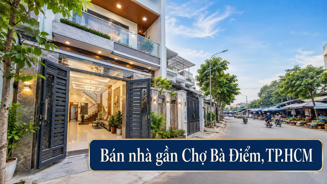 Bán nhà gần Chợ Bà Điểm, tiện sinh hoạt và kinh doanh
