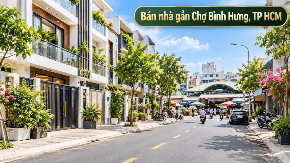 Bán nhà gần Chợ Bình Hưng, thuận tiện ở và kinh doanh