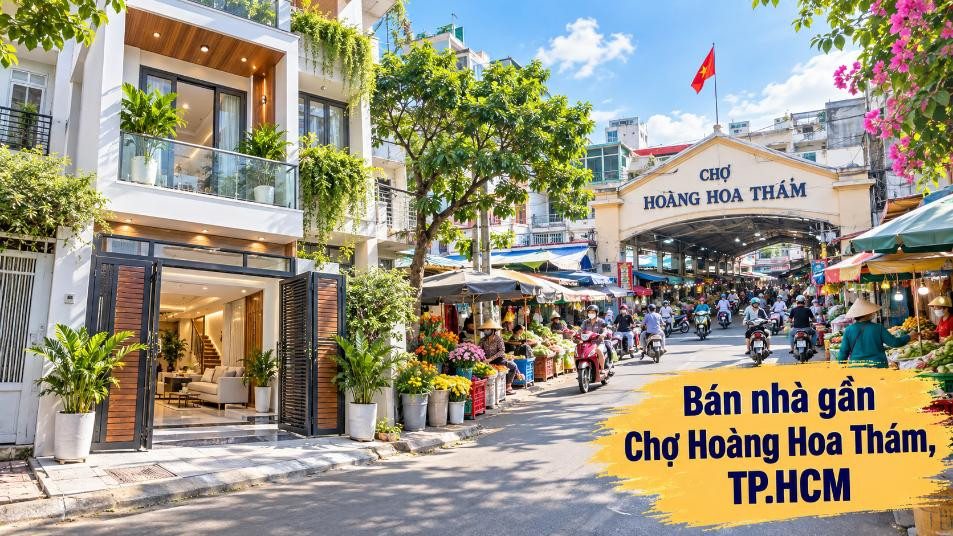 Bán nhà gần Chợ Hoàng Hoa Thám, thuận tiện ở và kinh doanh