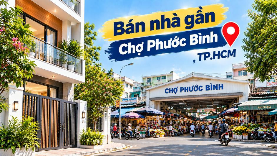 Bán nhà gần Chợ Phước Bình, thuận tiện ở và kinh doanh