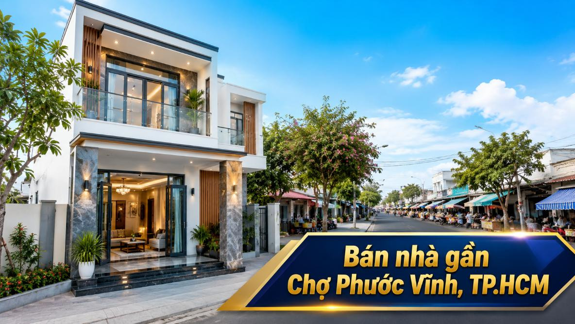 Bán nhà gần Chợ Phước Vĩnh, tiện sinh hoạt và kinh doanh, HCM