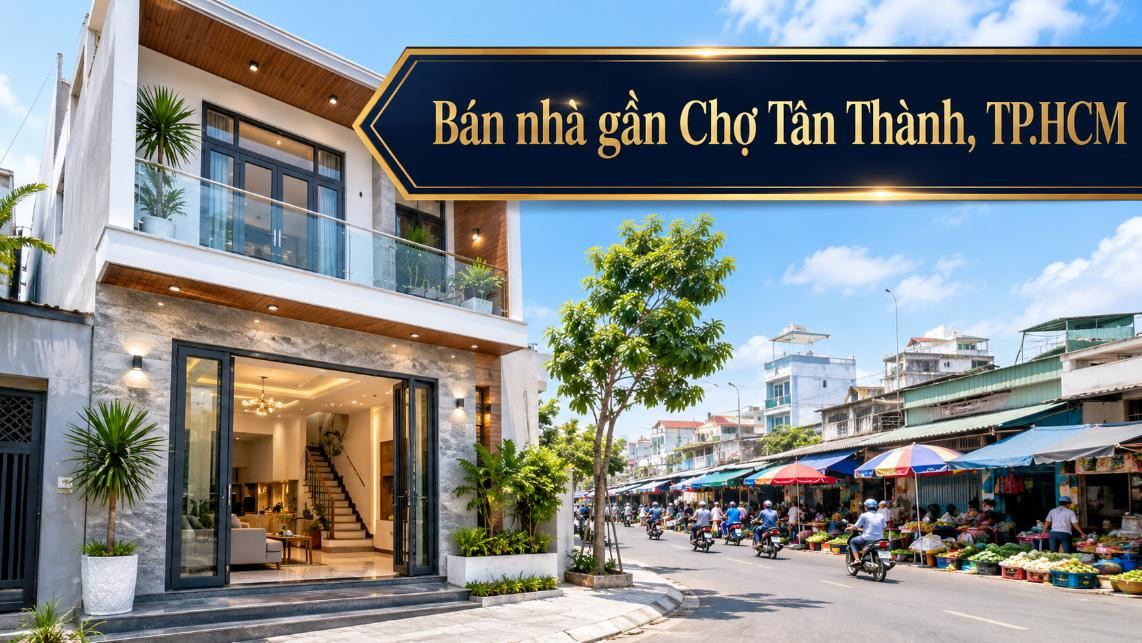 Bán nhà gần Chợ Tân Thành, tiện sinh hoạt và kinh doanh