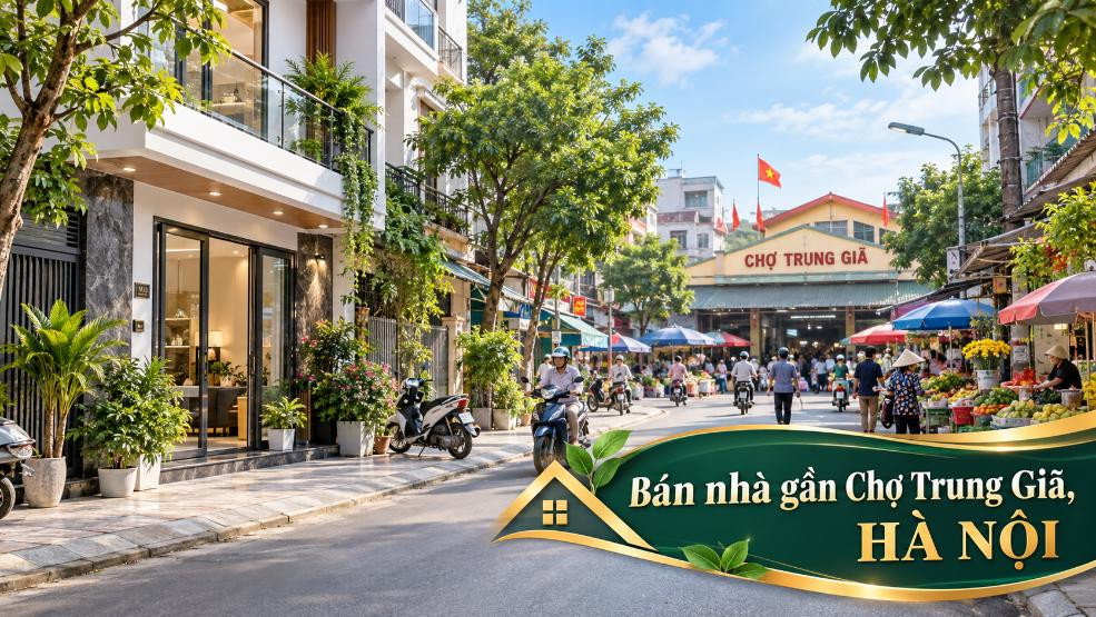 Bán nhà gần Chợ Trung Giã, thuận tiện ở và kinh doanh