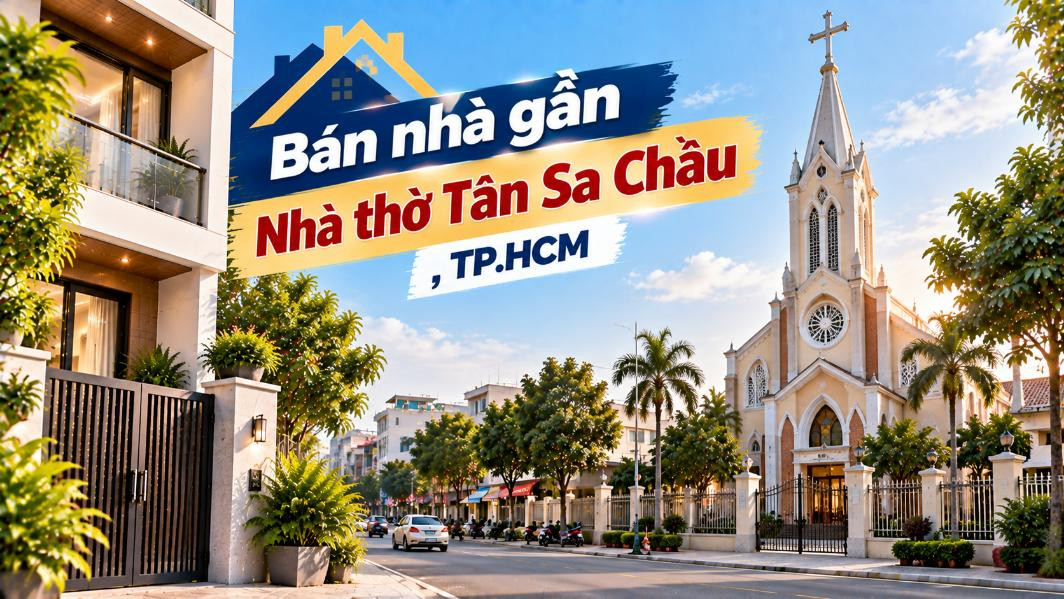 Bán nhà gần Nhà thờ Tân Sa Châu, khu dân cư thuận tiện