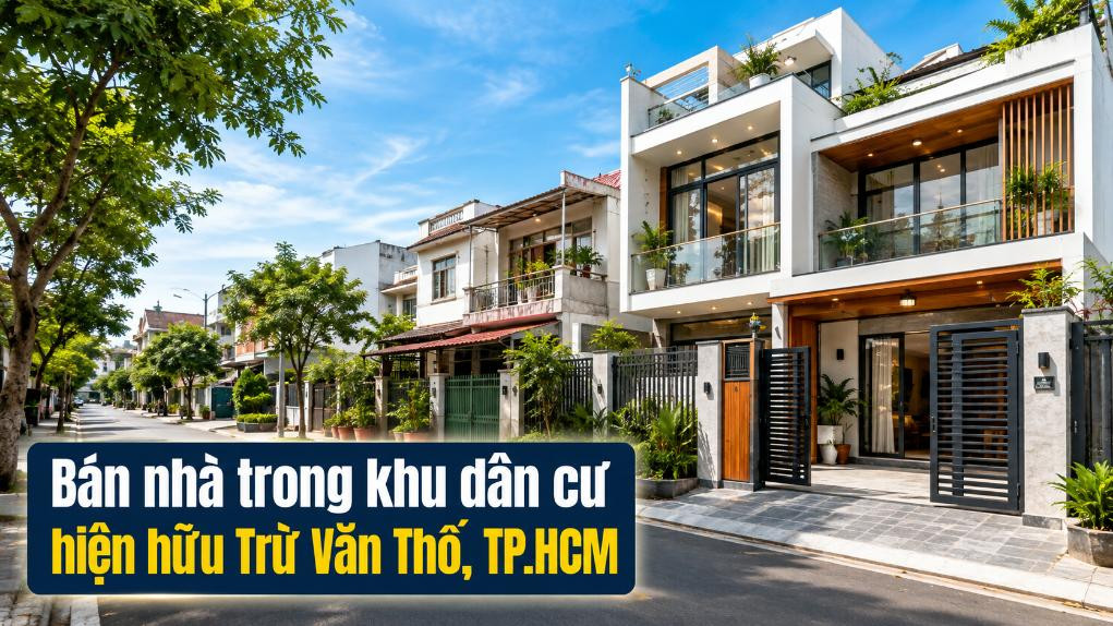 Bán nhà khu dân cư hiện hữu Trừ Văn Thố, thuận tiện an cư