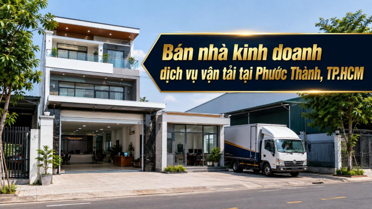 Bán nhà kinh doanh dịch vụ vận tải tại Phước Thành
