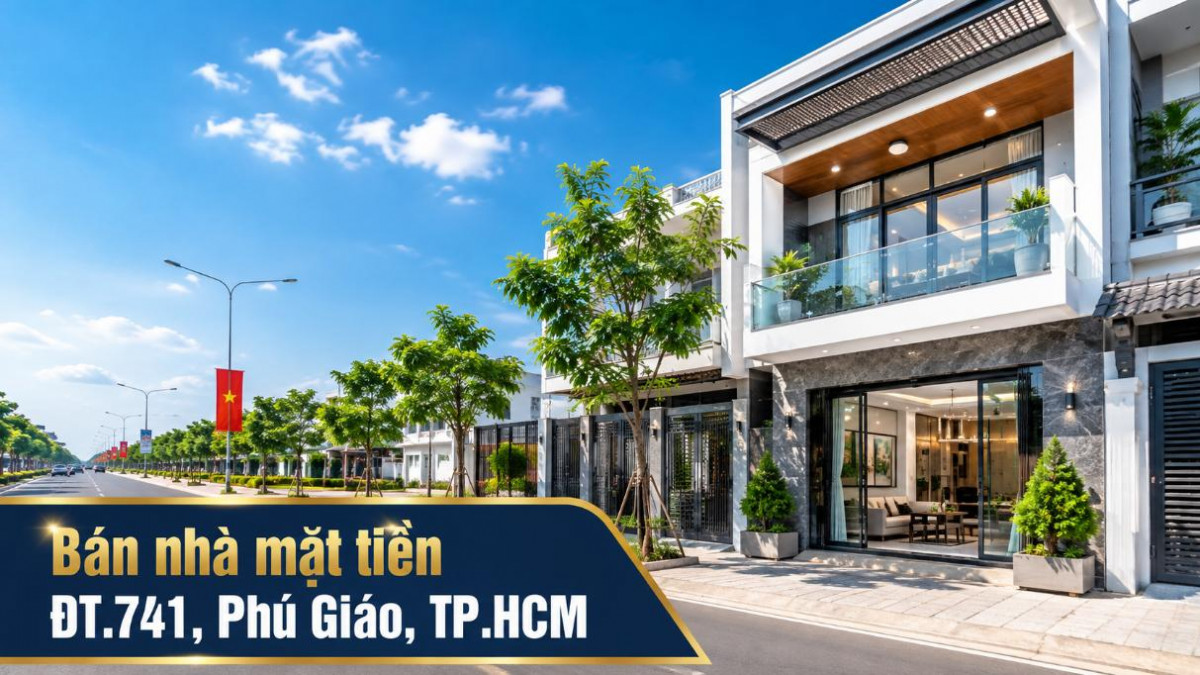 Bán nhà mặt tiền ĐT.741, Phú Giáo, vị trí dễ kinh doanh