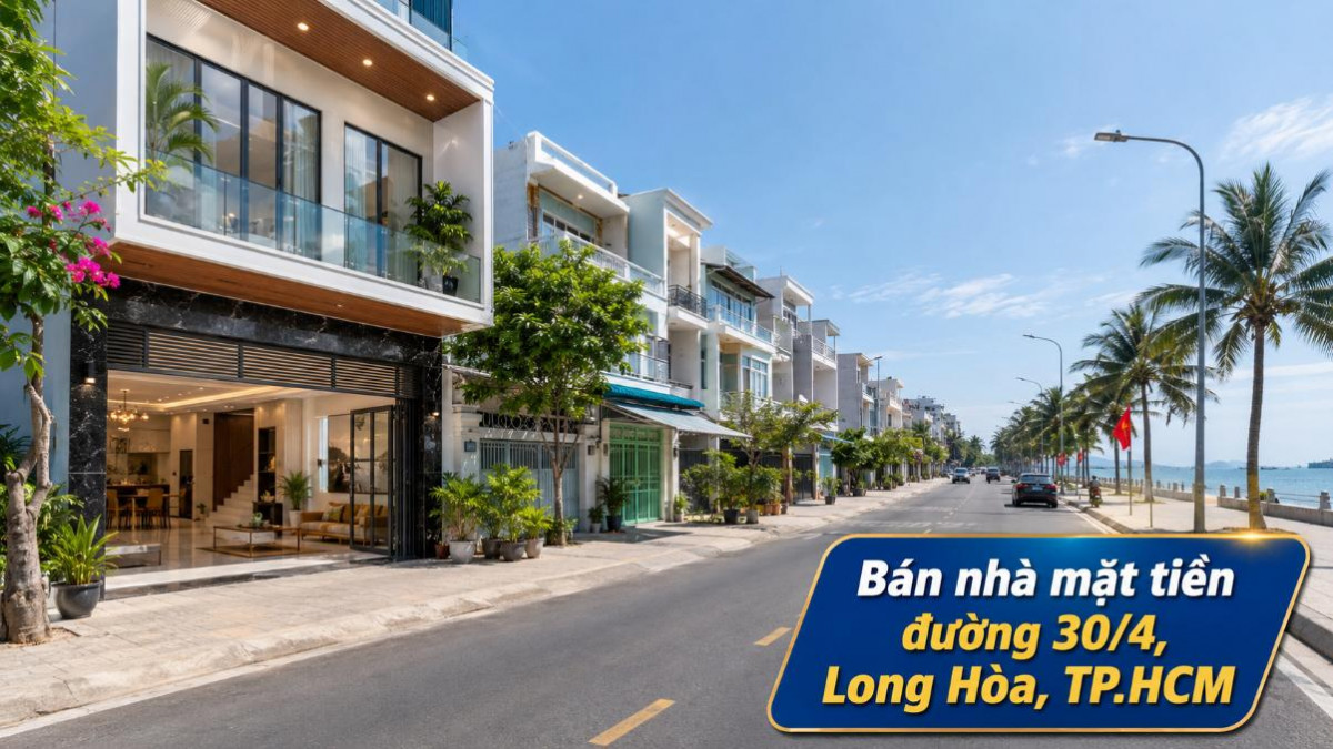 Bán nhà mặt tiền đường 30/4, Long Hòa, thuận tiện kinh doanh