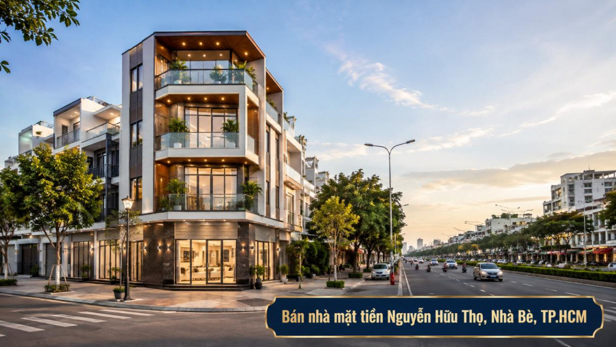 Bán nhà mặt tiền Nguyễn Hữu Thọ, Nhà Bè, vị trí kinh doanh tốt