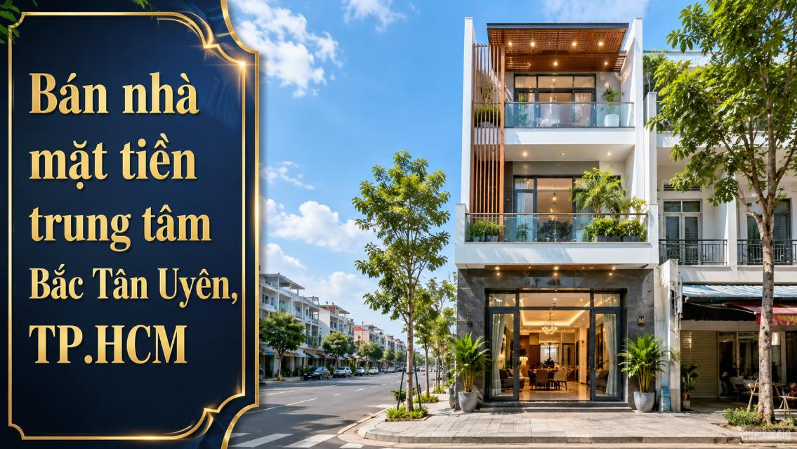 Bán nhà mặt tiền trung tâm Bắc Tân Uyên, thuận lợi kinh doanh