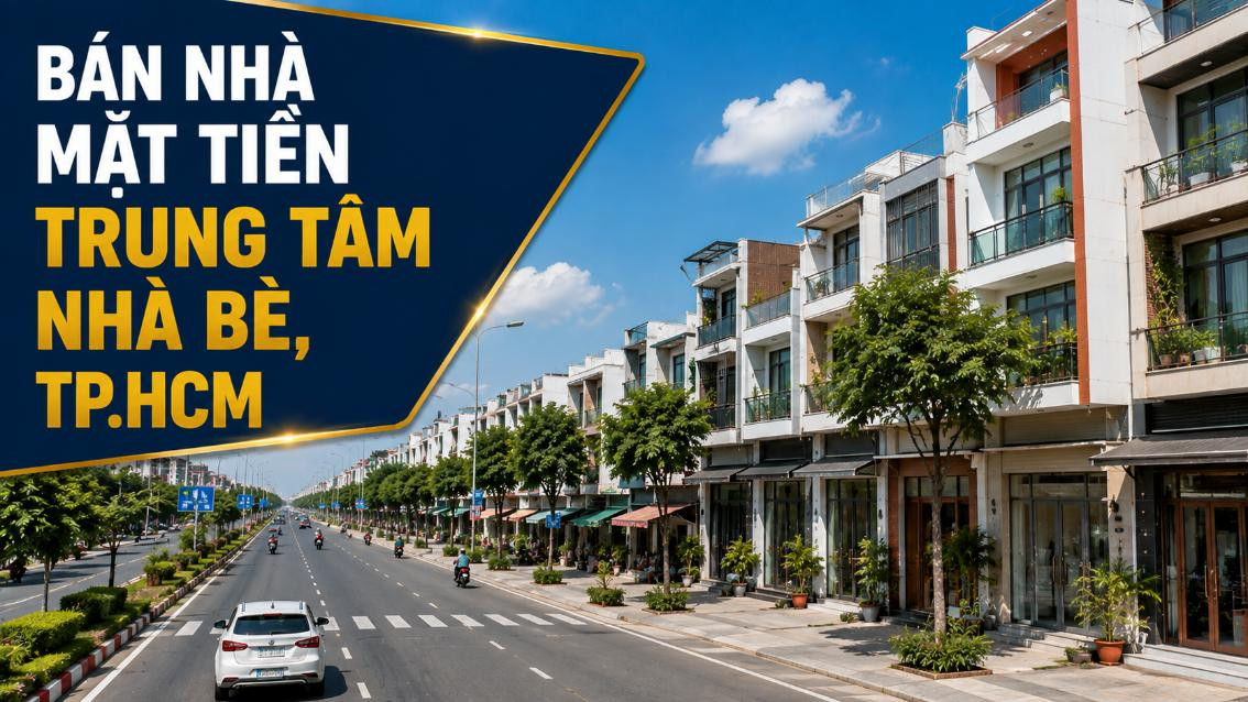 Bán nhà mặt tiền trung tâm Nhà Bè, thuận lợi kinh doanh