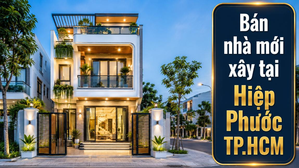 Bán nhà mới xây tại Hiệp Phước, thiết kế tiện nghi