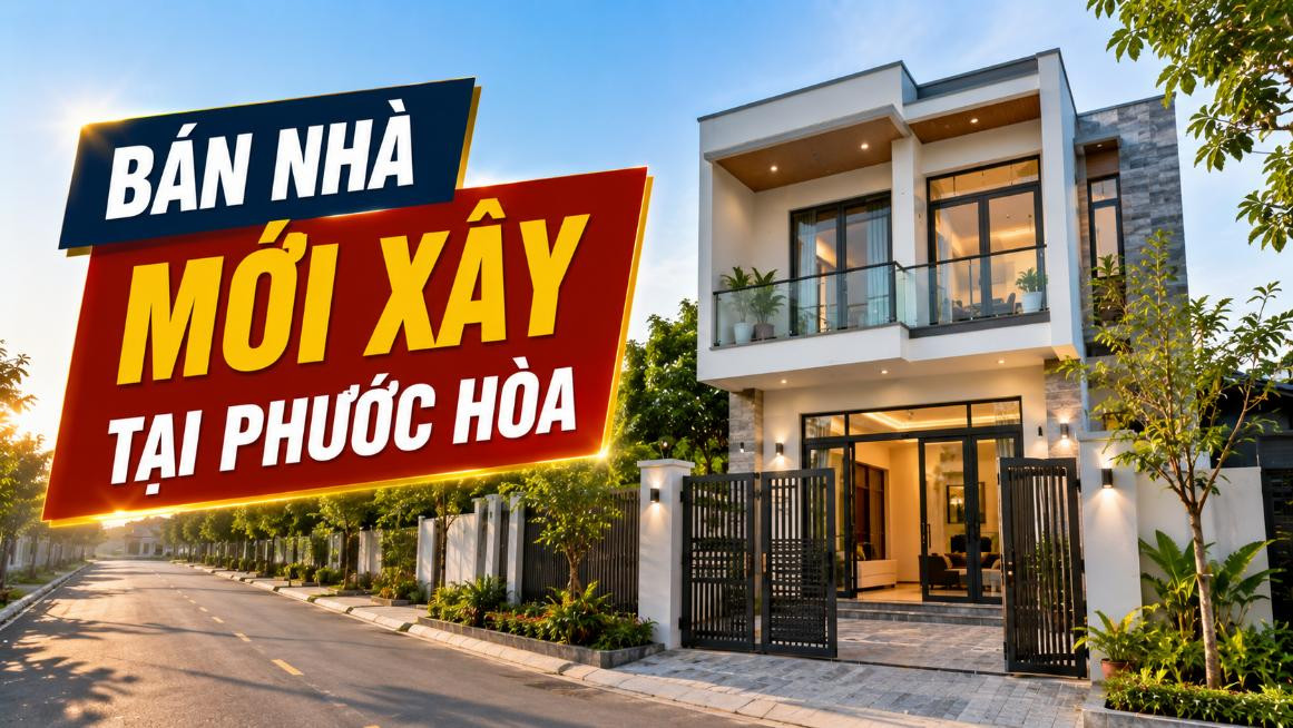 Bán nhà mới xây tại Phước Hòa, thiết kế tiện nghi