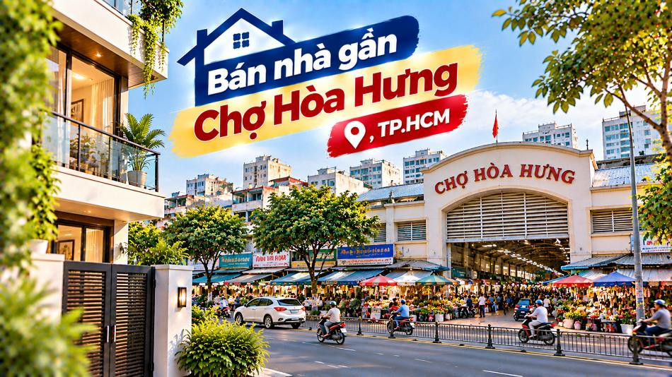 Bán nhà Tân Hòa thuận tiện đi Chợ Hòa Hưng, tiện sinh hoạt