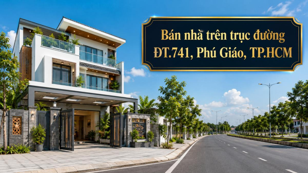 Bán nhà trên trục đường ĐT.741, Phú Giáo