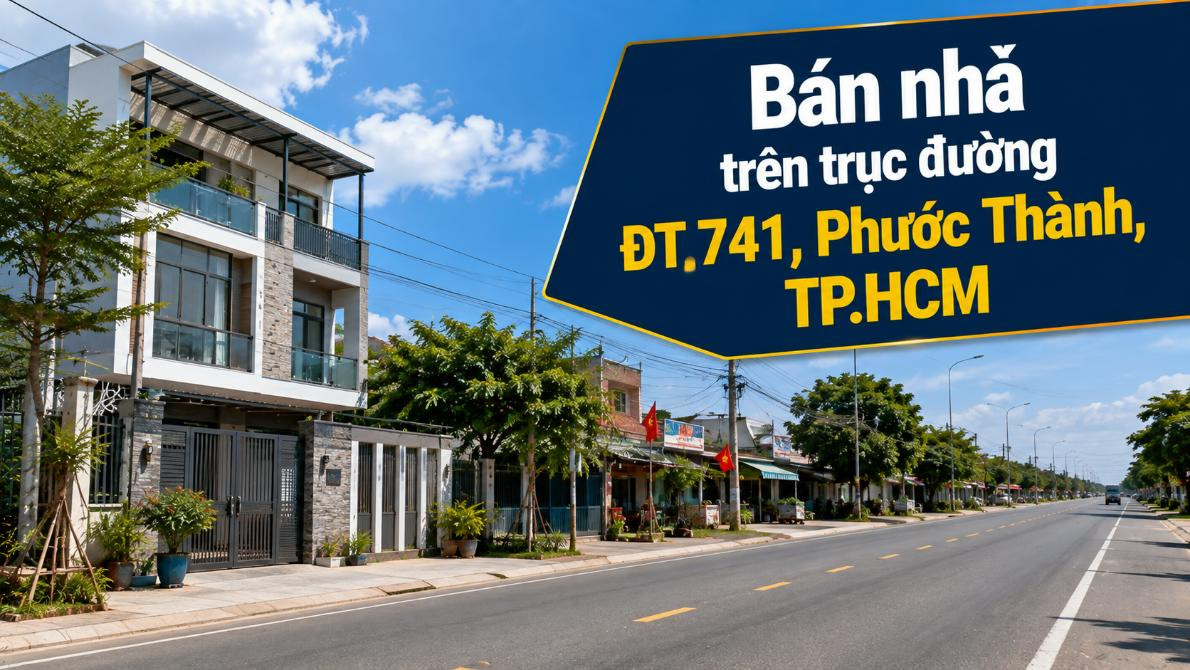 Bán nhà trên trục đường ĐT.741, Phước Thành