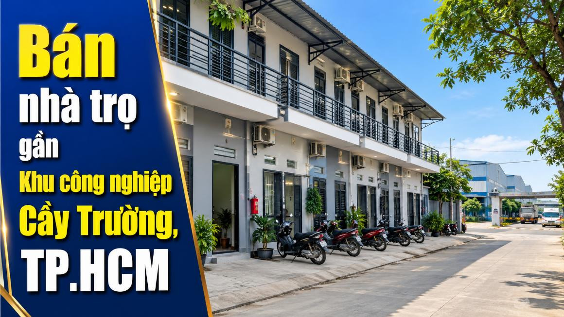 Bán nhà trọ gần KCN Cây Trường, phù hợp khai thác cho thuê