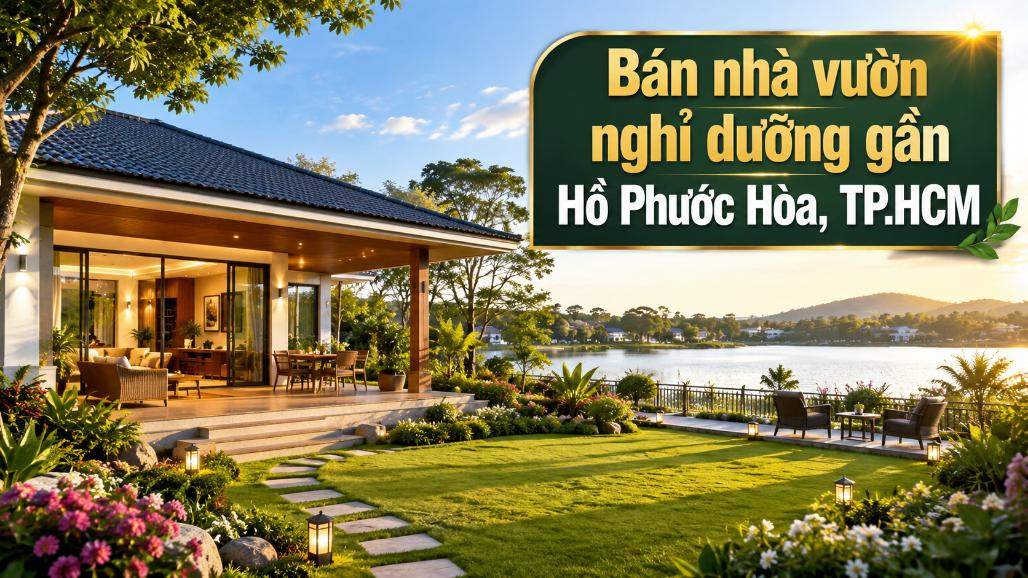 Bán nhà vườn nghỉ dưỡng gần Hồ Phước Hòa, yên tĩnh