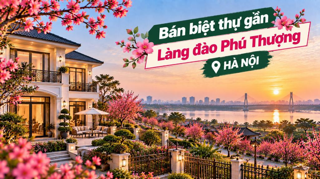 Bán biệt thự gần Làng đào Phú Thượng, Tây Hồ