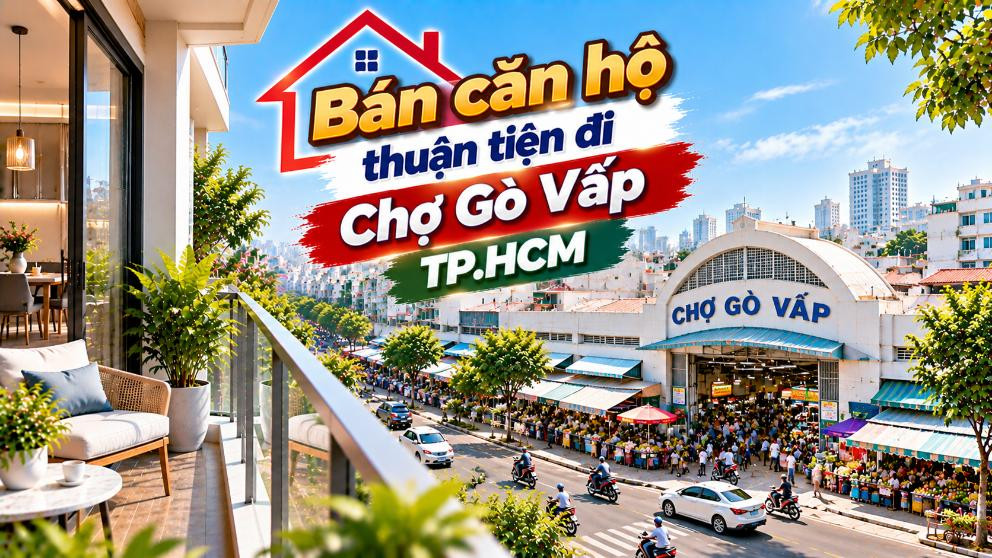 Bán căn hộ An Nhơn thuận tiện đi Chợ Gò Vấp