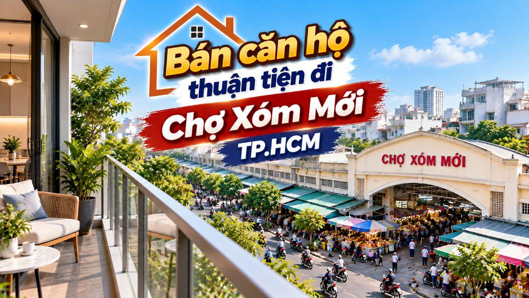 Bán căn hộ An Nhơn thuận tiện đi Chợ Xóm Mới