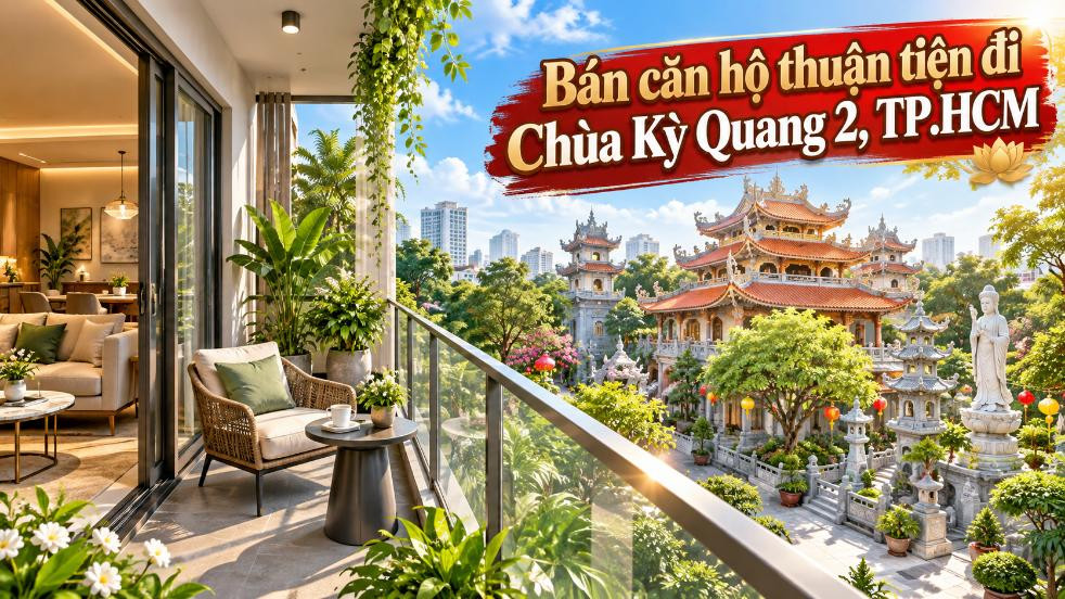 Bán căn hộ An Nhơn thuận tiện đi Chùa Kỳ Quang 2
