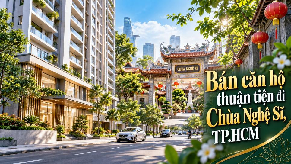 Bán căn hộ An Nhơn thuận tiện đi Chùa Nghệ Sĩ