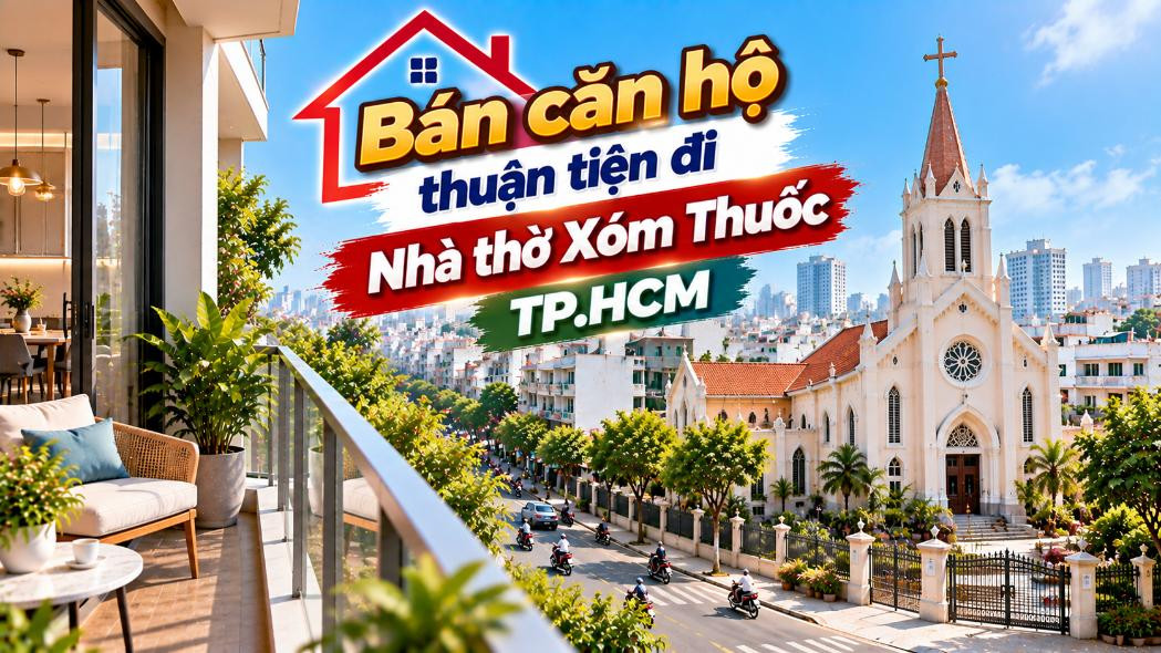 Bán căn hộ An Nhơn thuận tiện đi Nhà thờ Xóm Thuốc